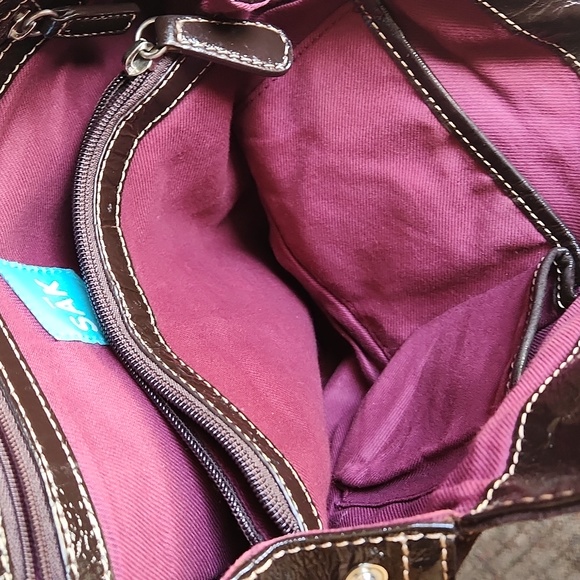 EUC The Sak purse bag dark brown double strapped leather - Picture 8 of 11